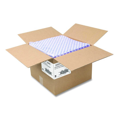 Grease-Resistant Food Wrap, 12 x 12, Blue Check, 5,000/Carton
