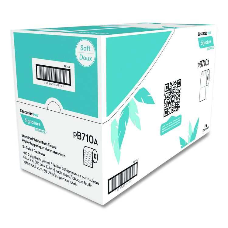 Signature Bath Tissue, Septic Safe, 2-Ply, White, 400 Sheets/Roll, 24 Rolls/Carton
