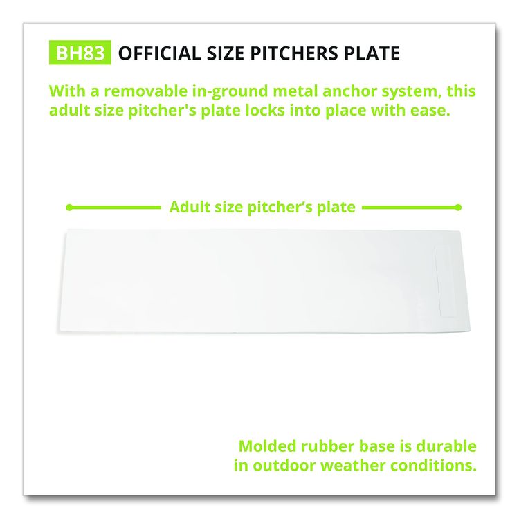 Official Size Pitcher's Plate with Anchor, 24" x 6"