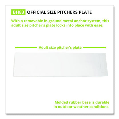 Official Size Pitcher's Plate with Anchor, 24" x 6"