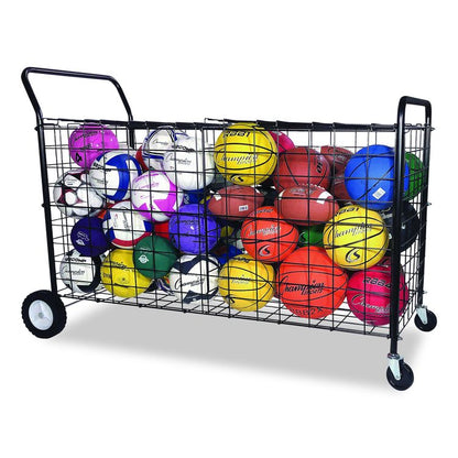 Double-Sided Lockable Ball Locker, Metal, 176 lb Capacity, 24 x 59 x 37, Black