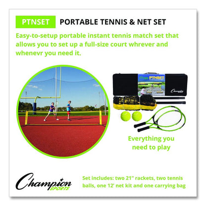 Tennis Net Set with 2 Rackets and 2 Tennis Balls