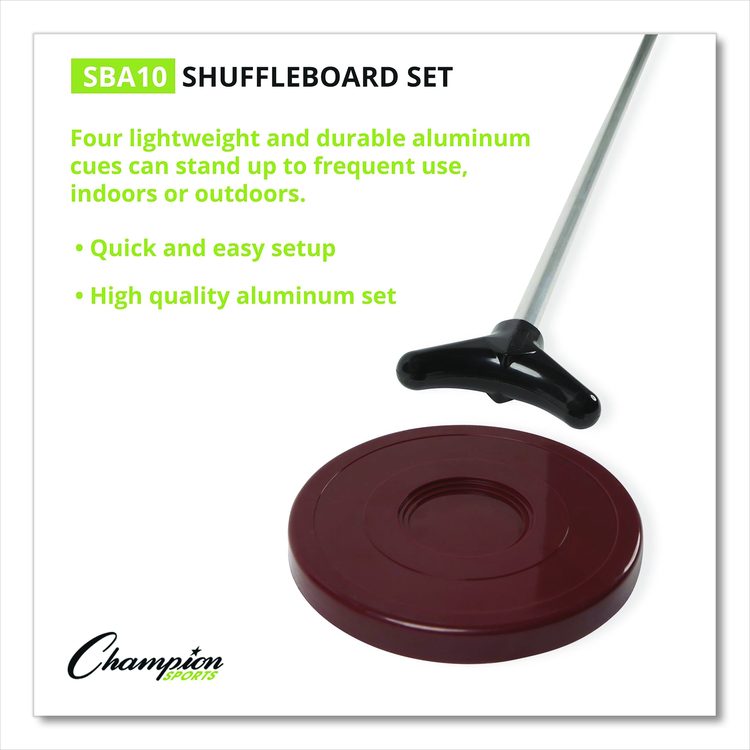 Shuffleboard Set, 4 Cues, 8 Pucks