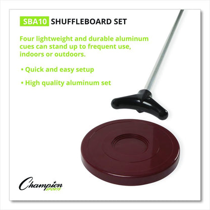 Shuffleboard Set, 4 Cues, 8 Pucks