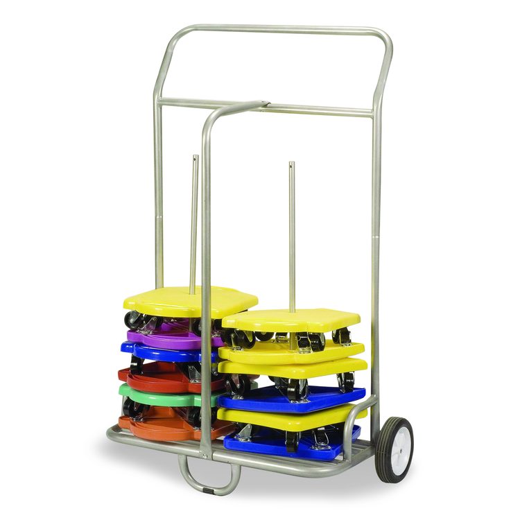 Scooter Storage Cart, Metal, 132 lb Capacity, 16 x 32 x 48, Silver