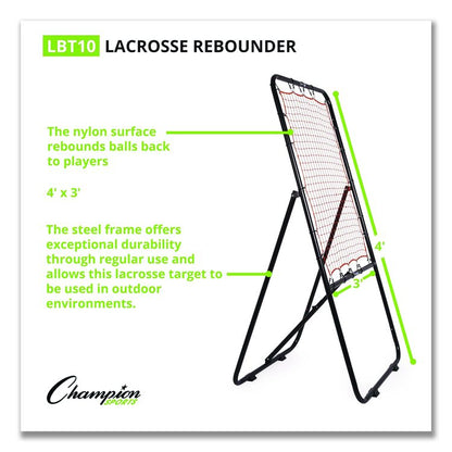Lacrosse Ball Rebounder, 80" x 3 ft, 1.25" dia Frame