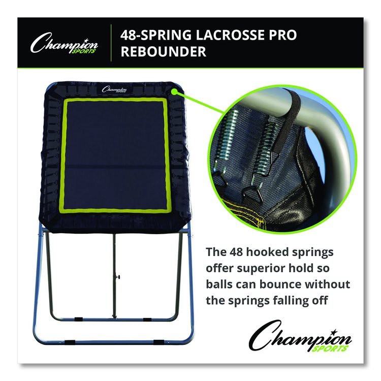 Deluxe Lacrosse Ball Rebounder, 6 ft  x 3 ft, 1.5" dia Frame