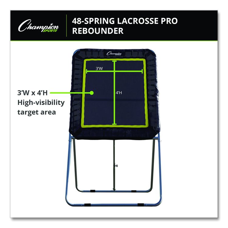 Deluxe Lacrosse Ball Rebounder, 6 ft  x 3 ft, 1.5" dia Frame