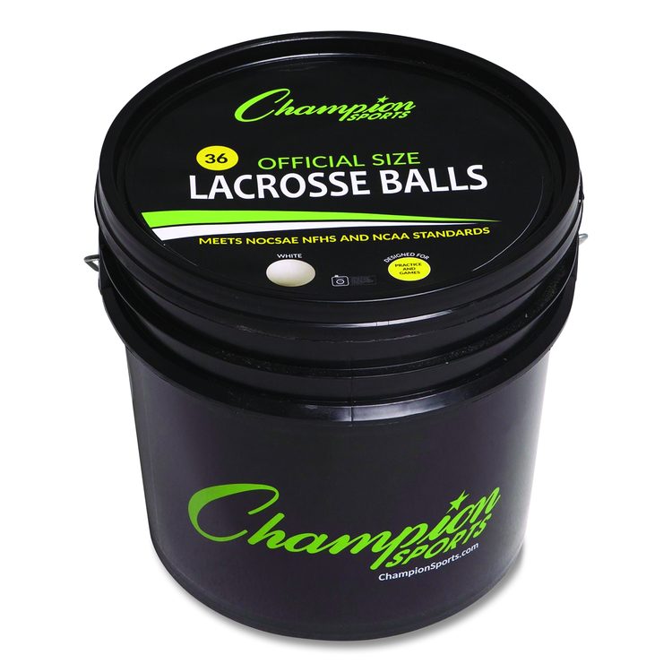 Bucket of Lacrosse Balls, Official Size, White, 36 Balls/Bucket