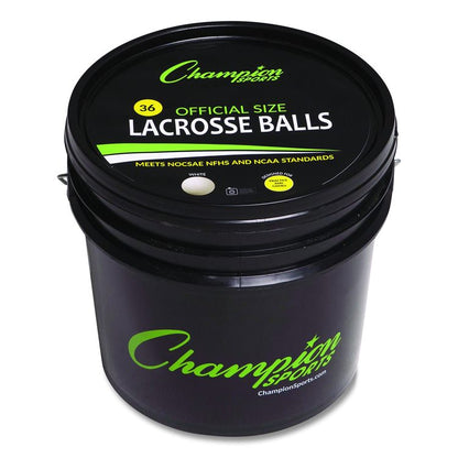 Bucket of Lacrosse Balls, Official Size, White, 36 Balls/Bucket