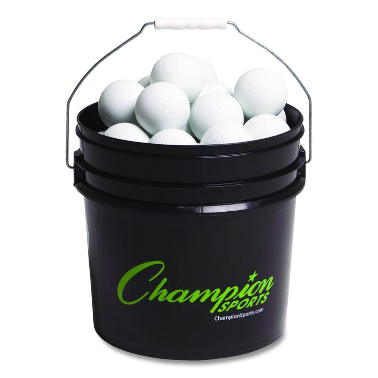 Bucket of Lacrosse Balls, Official Size, White, 36 Balls/Bucket