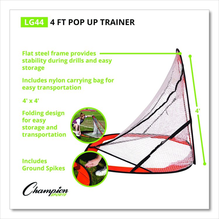 Lacrosse Pop Up Target Trainer, 4 ft x 4 ft