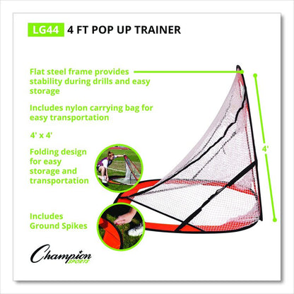 Lacrosse Pop Up Target Trainer, 4 ft x 4 ft