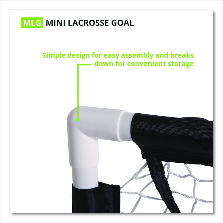 Mini Lacrosse Goal, 3 ft  x 3 ft, 1.5" dia Frame