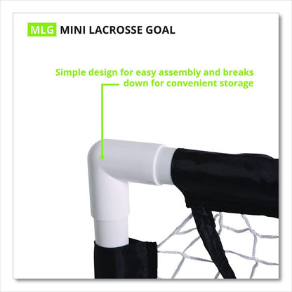Mini Lacrosse Goal, 3 ft  x 3 ft, 1.5" dia Frame
