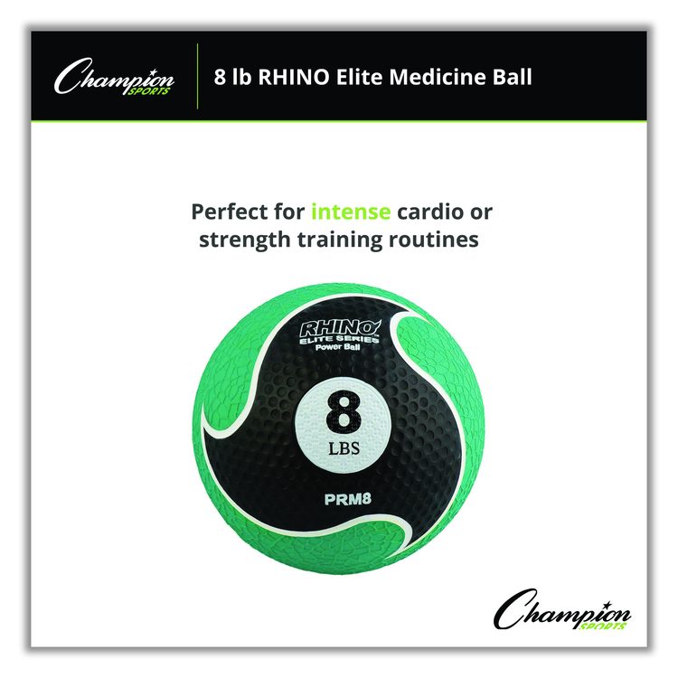 Rhino Elite Medicine Ball, 8 lb, Green