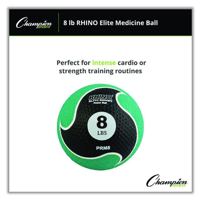 Rhino Elite Medicine Ball, 8 lb, Green
