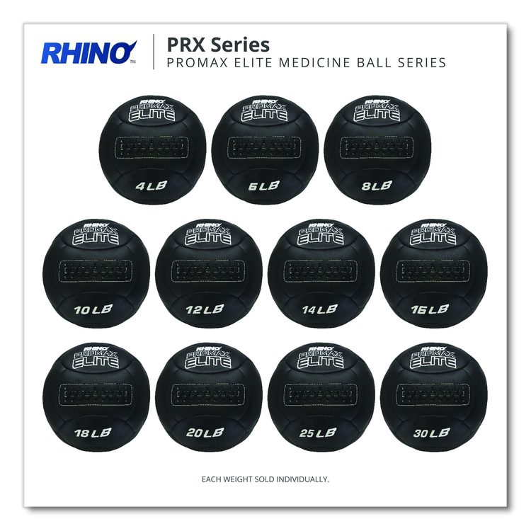 Rhino Promax Elite Medicine Ball, 18 lb, Black