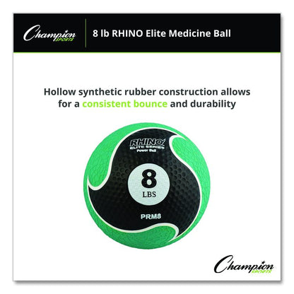 Rhino Elite Medicine Ball, 8 lb, Green