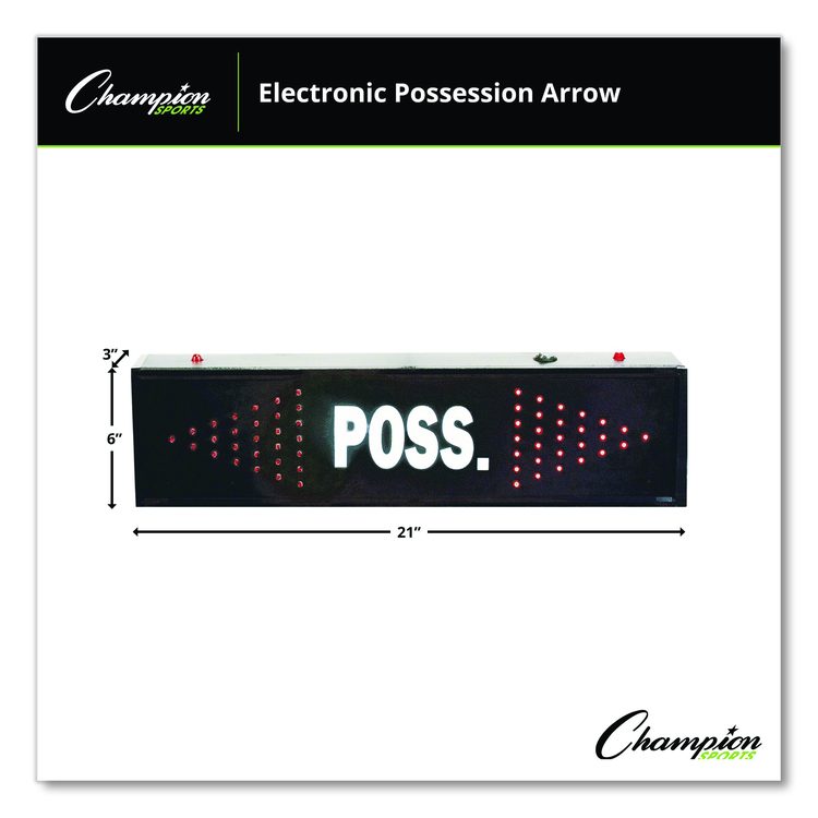 Electronic Possession Arrow, 21" x 3" x 6", Black Face, Red Graphics