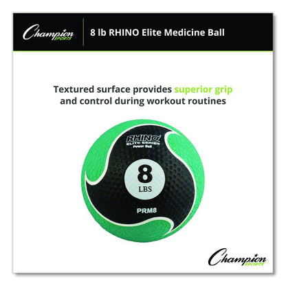 Rhino Elite Medicine Ball, 8 lb, Green