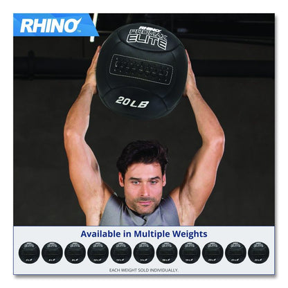 Rhino Promax Elite Medicine Ball, 8 lb, Black