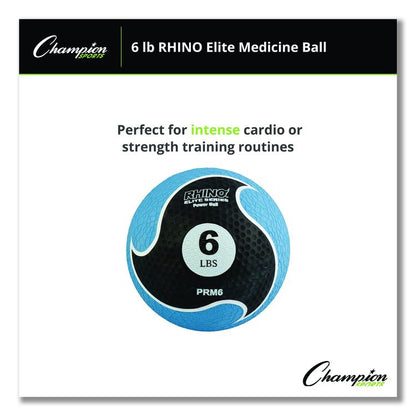 Rhino Elite Medicine Ball, 6 lb, Blue