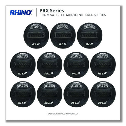 Rhino Promax Elite Medicine Ball, 25 lb, Black