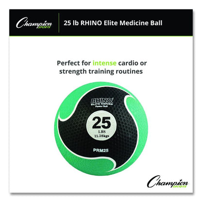 Rhino Elite Medicine Ball, 25 lb, Green