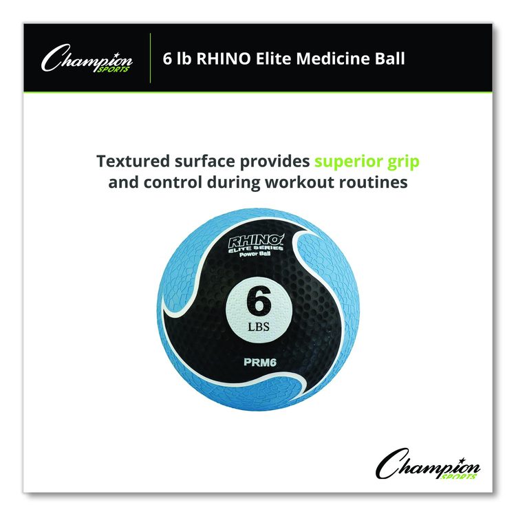 Rhino Elite Medicine Ball, 6 lb, Blue