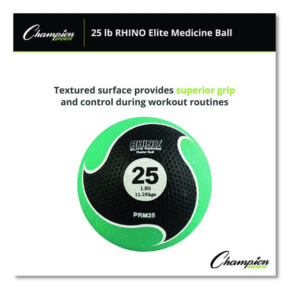 Rhino Elite Medicine Ball, 25 lb, Green