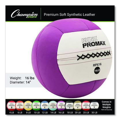 Rhino Promax Medicine Ball, 16 lb, Purple