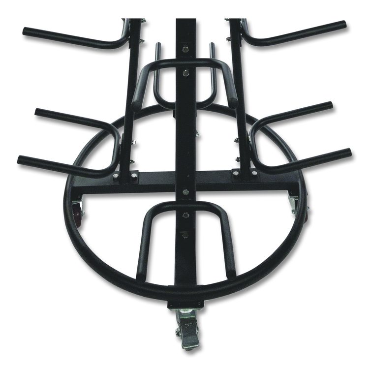 Champion Sports Round Medicine Ball Tree, 31" x 31" x 66.5", Black