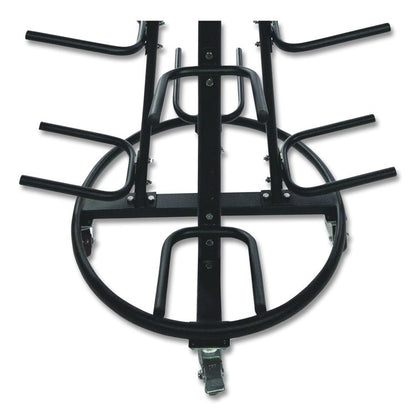 Champion Sports Round Medicine Ball Tree, 31" x 31" x 66.5", Black