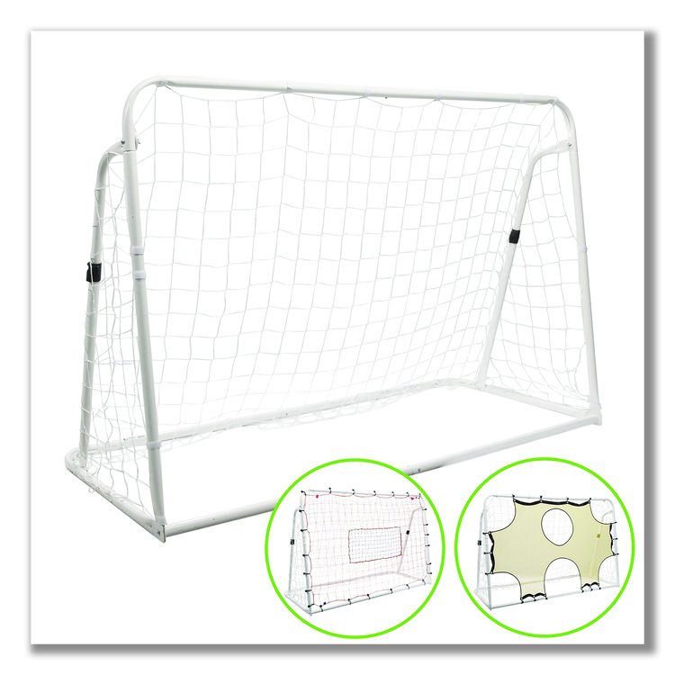 3-in-1 Soccer Training Goal, 6 ft  x 4 ft, 1.25" dia Frame