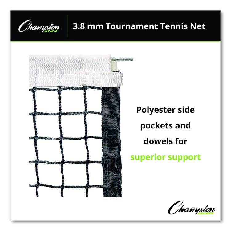 Four-Season Tournament Tennis Net, 42 ft x 3.5 ft, 0.13" dia