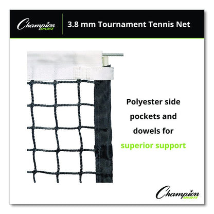 Four-Season Tournament Tennis Net, 42 ft x 3.5 ft, 0.13" dia