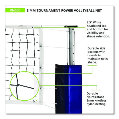 Tournament Power Volleyball Net, 32 ft x 3 ft