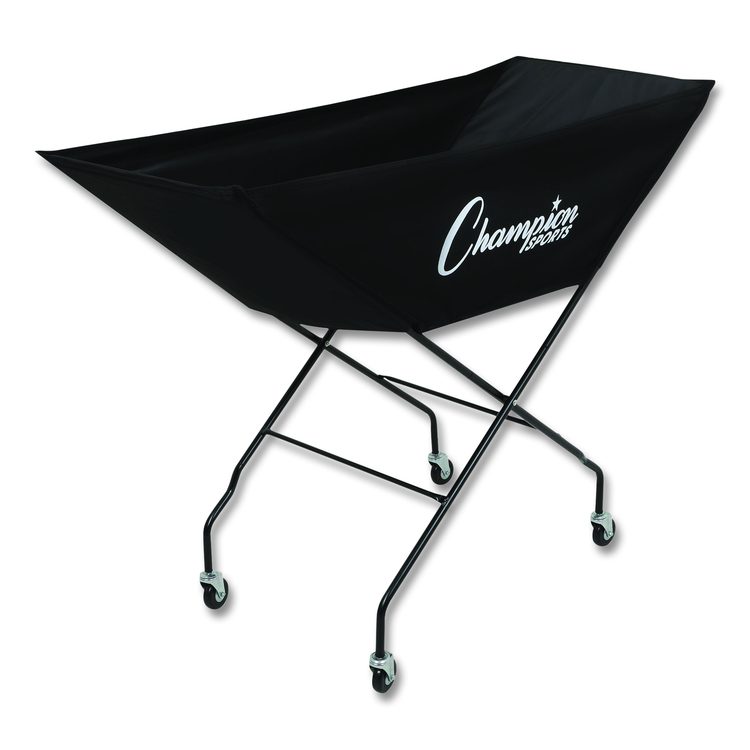 Pro Collapsible Volleyball Cart, 23" x 55" x 41", Black