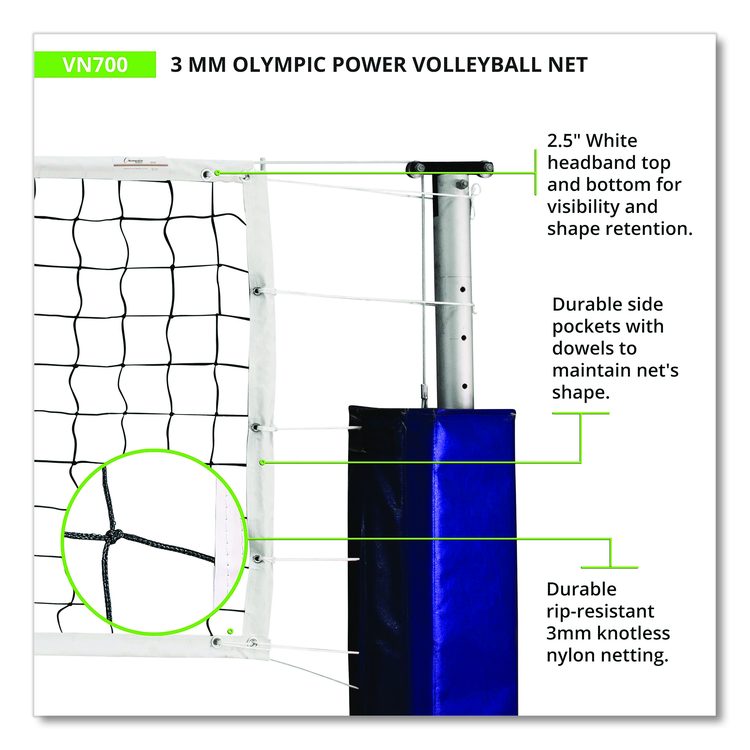 Olympic Power Volleyball Net, 32 ft x 3 ft