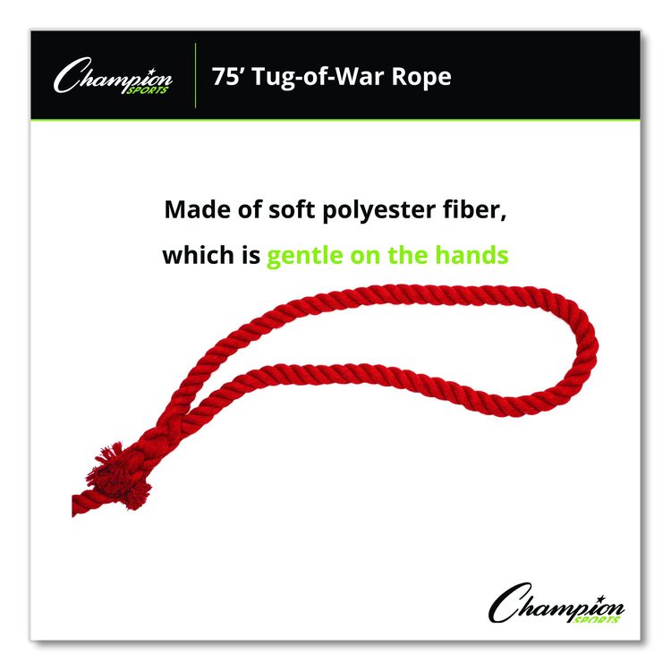 4-Way Tug of War Rope, 75 ft, 1" dia