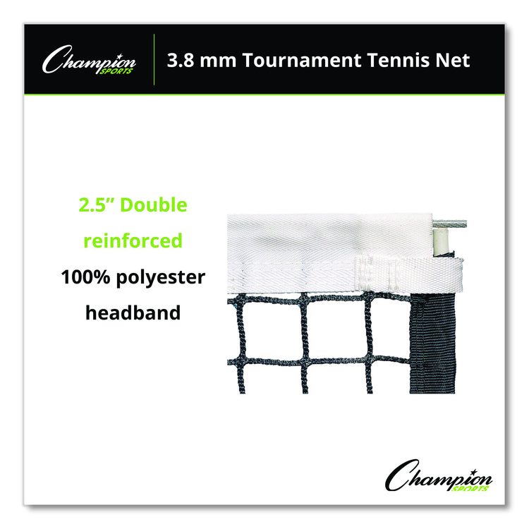 Four-Season Tournament Tennis Net, 42 ft x 3.5 ft, 0.13" dia