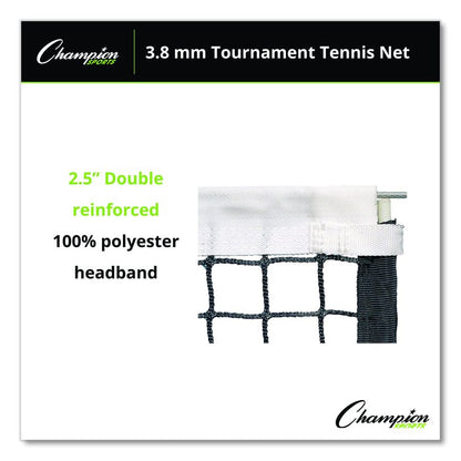 Four-Season Tournament Tennis Net, 42 ft x 3.5 ft, 0.13" dia