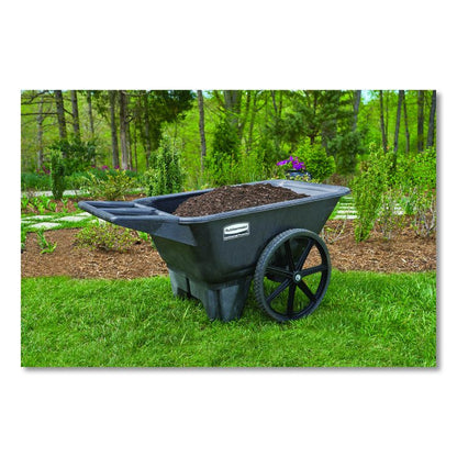 Big Wheel Agriculture Wheelbarrow, 300 lb Capacity, 32.75" x 58" x 28.25", Black