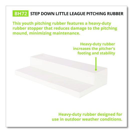 Step Down Youth Pitching Rubber, 18" x 4"