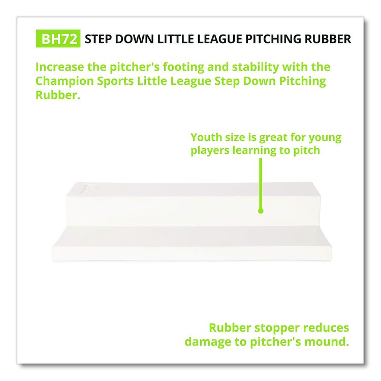 Step Down Youth Pitching Rubber, 18" x 4"