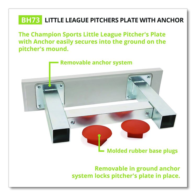 Youth Pitcher's Plate with Anchor, 18" x 4"