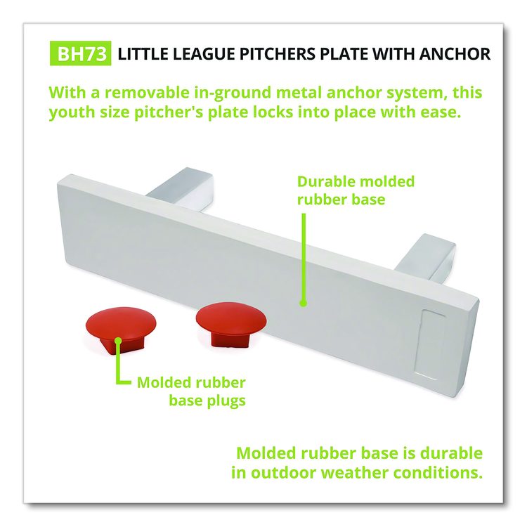 Youth Pitcher's Plate with Anchor, 18" x 4"