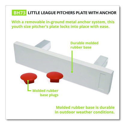 Youth Pitcher's Plate with Anchor, 18" x 4"