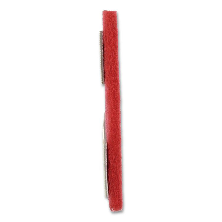 Diamond TZ Abrasive Pads, 1.12 3 x 3, Red, 16/Carton